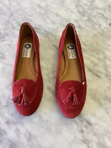 lanvin paris Red Loafer Flat In Calfskin, Size 36.5 - Picture 1 of 10