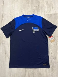 BNWT HERTHA BSC BERLIN 2022/2023 AWAY FOOTBALL SHIRT SOCCER JERSEY NIKE MEN SZ L - Picture 1 of 11