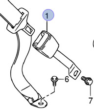 Véritable Suzuki Alto Siège Ceinture Boucle Tige Pince conducteur RH