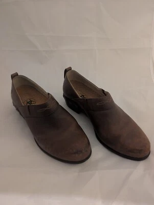Ariat Womens Shoes 8 Brown Leather Clogs Comfort Classic Slip On - Image 1 of 4