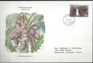 1979 FDC St. Lucia Natural Resources Issue - Picture 1 of 2