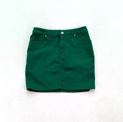 Falda para mujer Divided H&M talla 8 verde corta lápiz elástico jean denim lápiz Foto 1 de 4