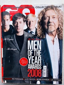 GQ MAGAZINE OCT 2008 MEN OF THE YEAR - PLATT - JOHNSON - ZEPPELIN - FERDINAND - Imagen 1 de 1