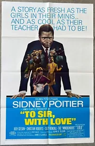 SIDNEY POITIER ‘TO SIR, WITH LOVE’ ORIG 1967 ONE-SHEET POSTER - Picture 1 of 7