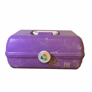 Vintage Caboodles Schminkkoffer lila mit Spiegel - Bild 1 von 8