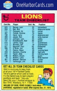 1974 Topps Pittsburgh Steelers # List - Picture 1 of 2
