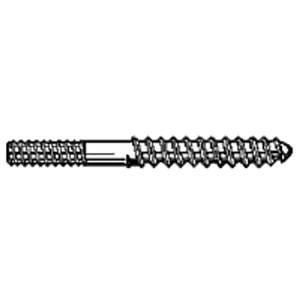 3/8"-16 x 3" Hanger Bolts, Zinc-Plated, 25 PK - Picture 1 of 1