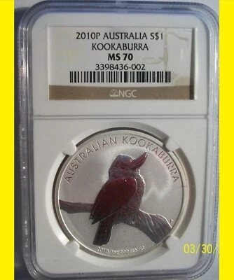 2010 澳大利亚 Kookaburra 罕见 低流行 完美 NGC 评级 MS 70 罕见 低流行 — 第 1/2 张图片