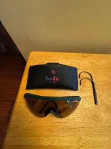 Bolle Edge polarisierende grüne verspiegelte Sportsonnenbrille mit Etui - Bild 1 von 4