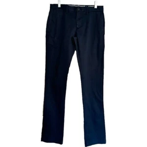 Pantalones chinos originales Penguin para hombre 28 azul marino frente plano tiro medio calce ajustado - Imagen 1 de 12
