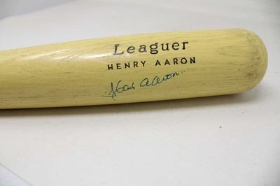 Hank Aaron Bat Signed Auto PSA/DNA Sticker ONLY Braves H & B Hillerich Bradsby - Image 1 of 3
