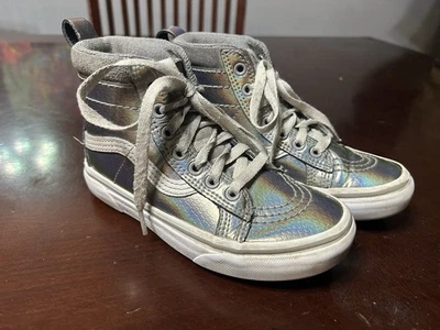 Zapatillas deportivas VANS metálicas de caña alta para jóvenes talla 13,5 Foto 1 de 4