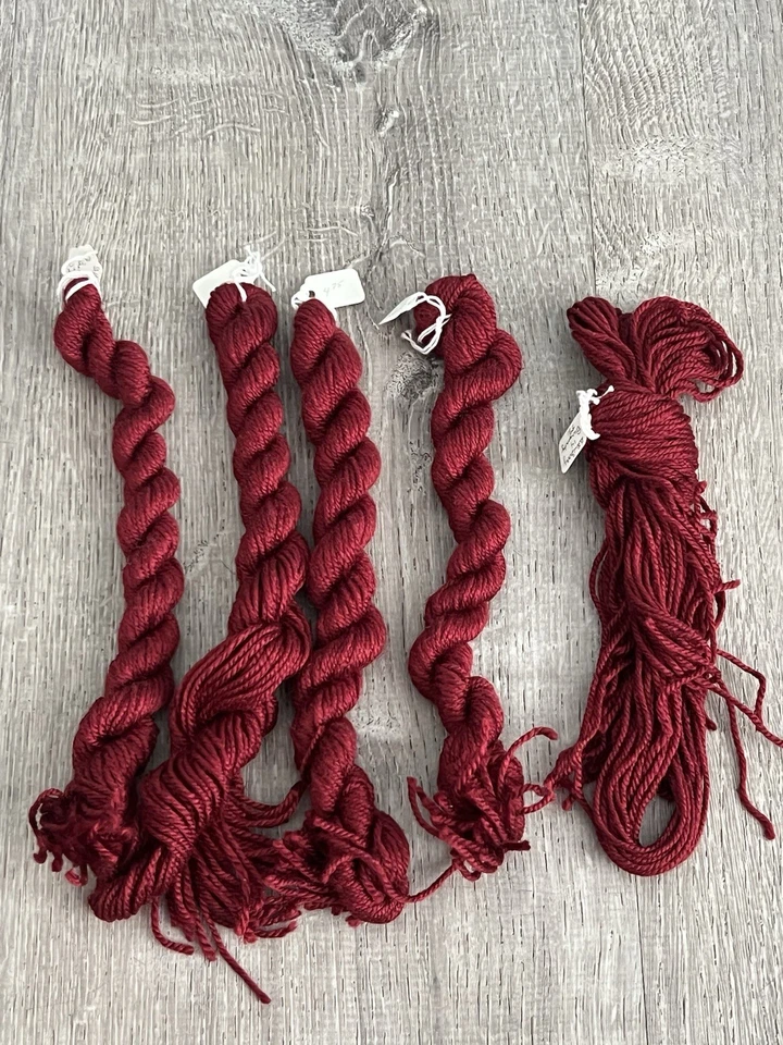 Thread Lot 5 skeins of Silk & Ivory Needlepoint Burgundy REDS 531 - Image 1 of 2