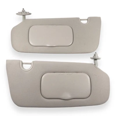 2007-2017 Jeep Compass Driver & Passenger Sun Visor Pair Set Light Gray Cloth - Image 1 of 4