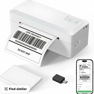 White thermal label printer bluetooth 4x6 Kanaon New - Picture 1 of 7