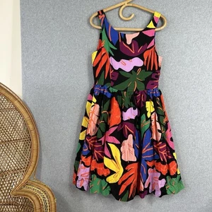 Gorman Dress Frondsense Print Palm Floral Multicoloured Fit Flare Party Size 12 - Picture 1 of 11