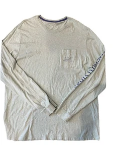 vineyard vines mens long sleeve tshirt xl Blue Beach Fishing Fall School Casual - Picture 1 of 4