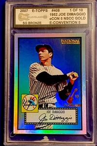 2007 E-TOPPS #408 JOE DIMAGGIO CONVENTION PROMO CARD #1 OF 10 - Picture 1 of 6