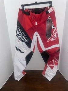 Motocross Racing Pants Size 26 Kinetic Crux Red/white Dirt Bike Fly Racing New - Imagen 1 de 9