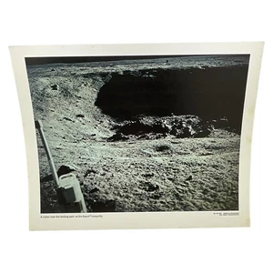Vintage NASA Photo of Crater Near Apollo 11 Landing Sea of Tranquility 1969 - Picture 1 of 5