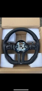 BMW M Style Leather Steering Wheel For- 1-7 Series, M1-M8,X1-X6 Brand New In Box - Picture 1 of 5