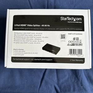 2-Port HDMI Splitter with HDR - 4K 60Hz 1 In 2 Out Video Splitter | HDMI 2.0 - Picture 1 of 3