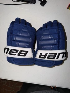 Bauer Nexus N2 Hockey Gloves 14” Blue White Adult Size 36cm Used - Picture 1 of 5