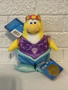Club Pinguin Plüsch Serie 5 Meerjungfrau Sirene mit Etikett & Münze Disney Neu - Bild 1 von 9