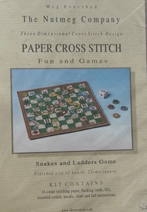 The Nutmeg Company 3D Paper Counted Cross Stitch Kit - Snakes & Ladders Game - Picture 1 of 7