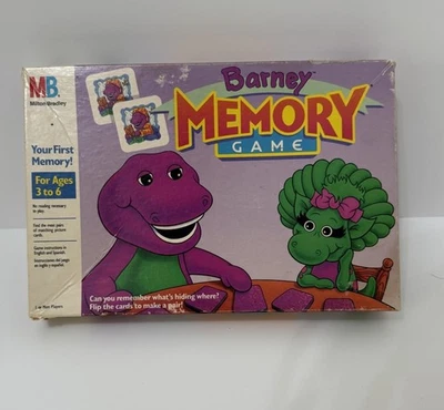 Juego a juego de memoria Barney vintage años 80 90 [¡Juego completo!] Foto 1 de 4