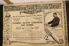 1909 DECOR BATH MEN FASHION FLEMING RAZOR STROP SHAVE BLADE BARBER 2-PG AD RX60