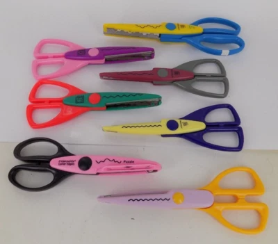 Set of 7 Craft Decorative Edging Scissors! Fiskars Bycin FREE SHIPPING! - Image 1 of 3