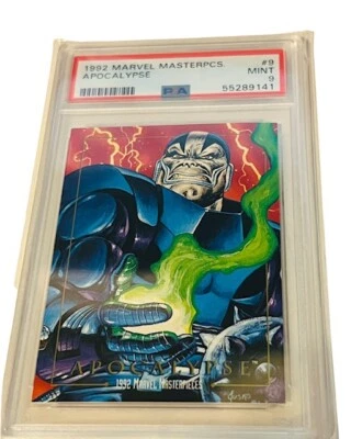 Marvel Masterpieces Comic Card 1992 Sky Box PSA 9 Apocalypse #9 X-Men POP 13 rc - Image 1 of 3