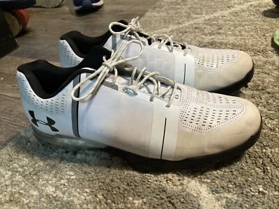 Under armour men’s soft spike golf shoes size 10.5 white cream - Изображение 1 из 4