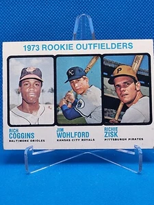 1973 Topps - High Number #611 Richie Zisk, Jim Wohlford, Rich Coggins (RC) - Picture 1 of 2