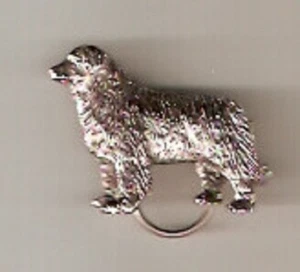 Newfoundland Newf Dog Nickel Silver Eyeglass Holder Pin Jewelry* - Picture 1 of 3