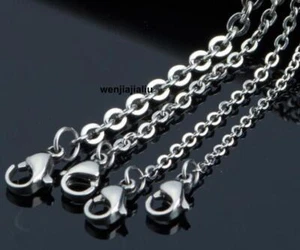 50 Stck. Großhandel Menge Damen Silber Rolo Kette Halskette 316L Edelstahl - Bild 1 von 7