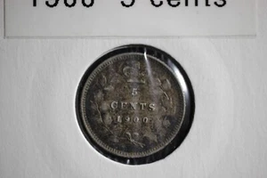 1900 Canada 5 cents silver coin,high grade collectible coin,free shipping. - Picture 1 of 2
