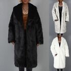 Fashionable Winter Topcoat for Women Loose Fit Suit Collar Faux Fur Coat