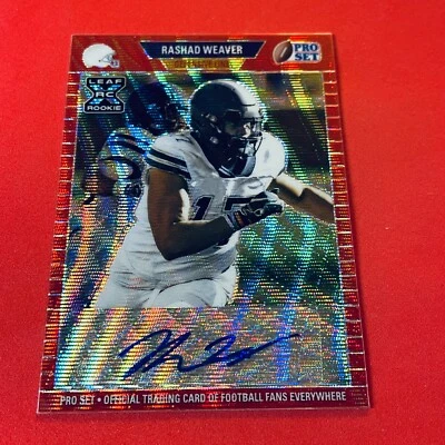 Rashad Weaver .. ROOKIE 25/75 AUTO .. Pitt Panthers/Titans 2021 Pro Set RED WAVE - Image 1 of 3