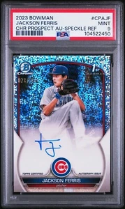 2023 Bowman Chrome Jackson Ferris Rookie Auto Speckle Refractor Auto /299 PSA 9 - Picture 1 of 2