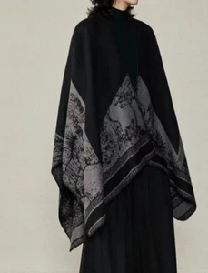 Japanischer Yamamoto Style Split Cape Large Cape Herbst Winter Warm Umhang Mantel - Bild 1 von 8