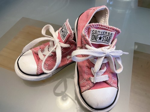Scarpe Converse Chuck Taylor All Star bambino taglia 8 stringate rosa rotte