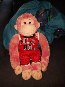Build A Bear Chicago Bulls Uniform Jersey & Shorts on Pink Monkey Roughly 15"BAB - Picture 1 of 9
