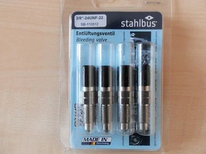 26,50€/stck Entlüfterventile + Kappen grün 6er Set Stahlbus 3/8 Zoll-24 UNF - Picture 1 of 1