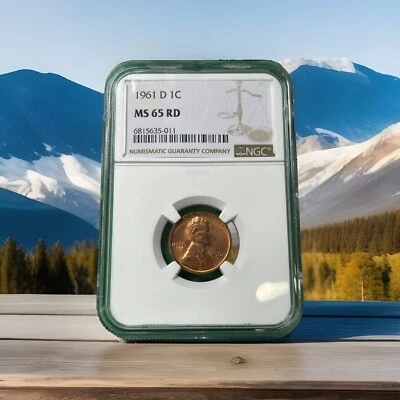1961 D 1C Lincoln Cent MS 65 RD NGC Certified - Image 1 of 2