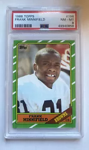 1986 Topps FRANK MINNIFIELD PSA 8, Cleveland Browns - Picture 1 of 2