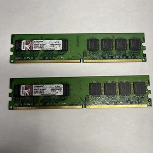 Kinston 2GB PC RAM Kit (2x1GB) PC2-5300U DDR2 667Mhz 240Pin KVR667D2N5K2/2G - Picture 1 of 3