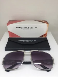 AUTHENTIC NEOSTYLE NAUTIC ELVIS PRESLEY SUNGLASS C. SILVER W/ GREY GRADIENT 60mm - Picture 1 of 12