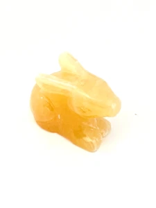 Natural Yellow Aventurine Gemstone Carved Rabbit Figurine, 38.91g (1.37 oz) - Picture 1 of 2